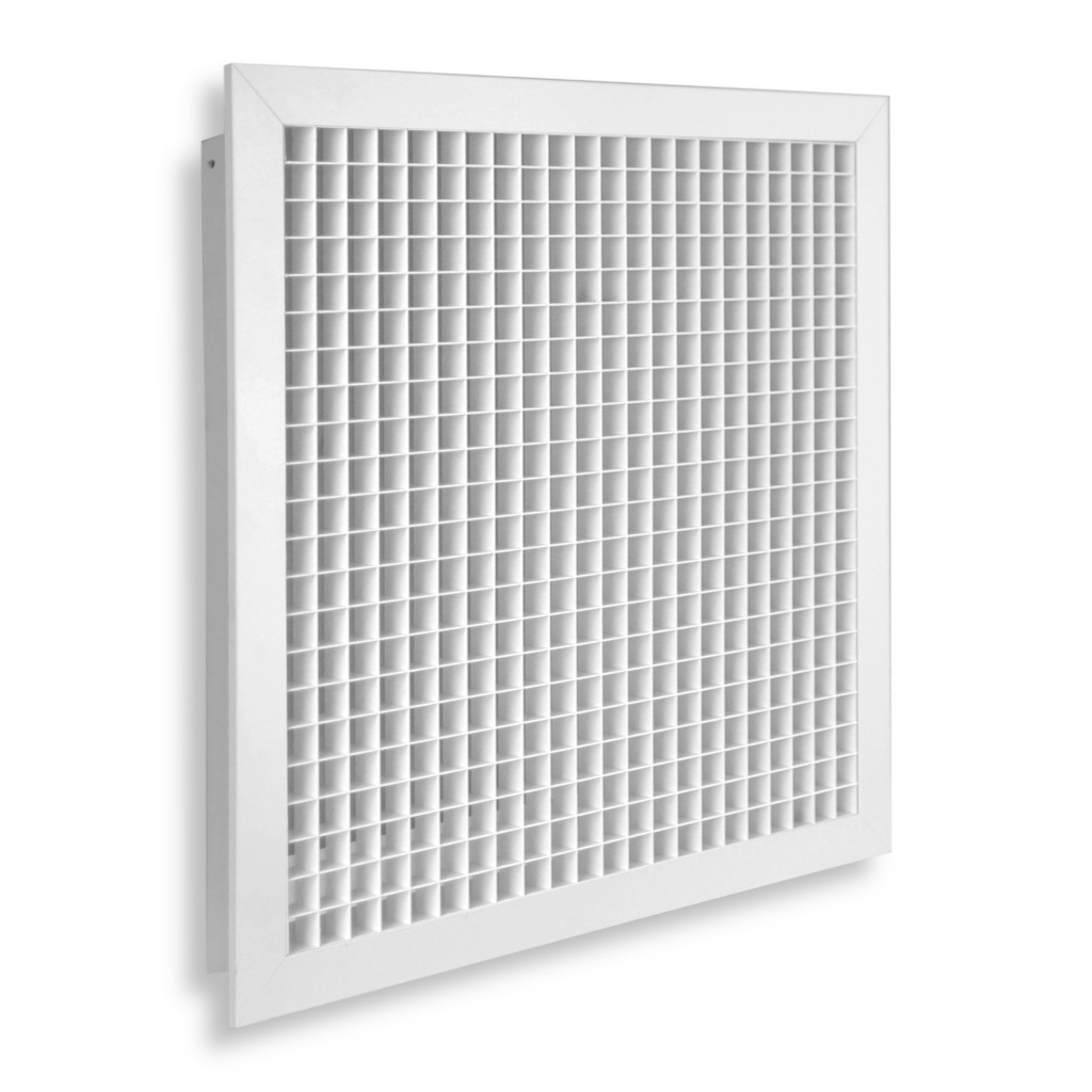 Grilă egg crate 595x595 (EXT) mm, cu caroiaj pătrat, pentru casetă 600x600 mm