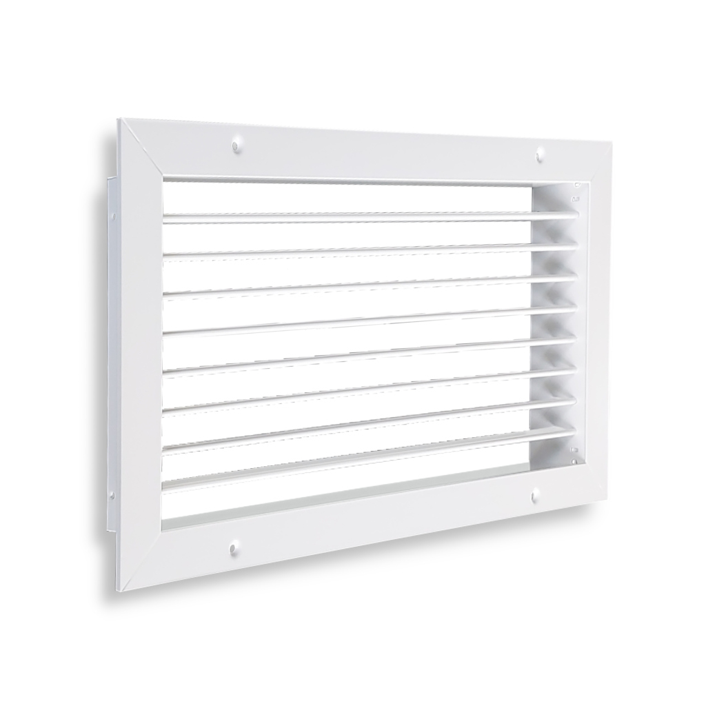 Grilă simplă deflexie 300x250 mm, aluminiu, cu lamele ajustabile