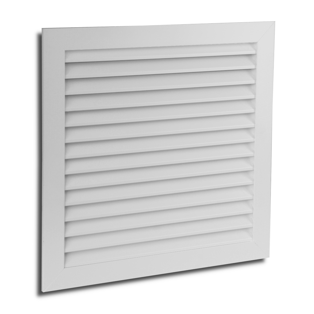 Grilă simplă deflexie 1200x100 mm, cu lamele fixe la 45°
